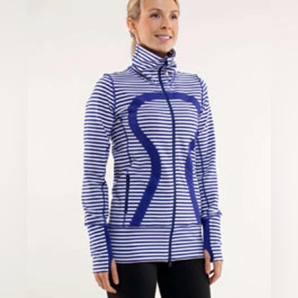 LULULEMON In Stride Stripe Jacket 12* - Picture 1 of 6